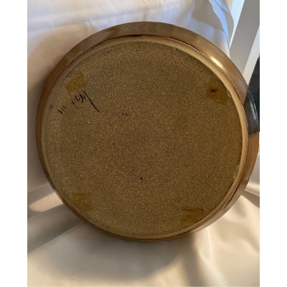 Artist signed, unique pottery bowl/dish with handle - Picture 4 of 6